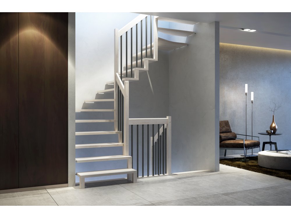 Model LINEA cechuje ekskluzywny system mocowania do ściany oraz linearny design schodów. Konstrukcja...